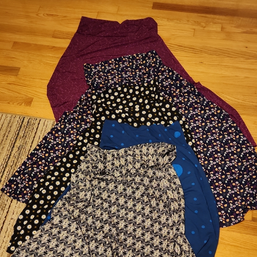 Lot Of 5 Lularoe Maxi Skirts XL